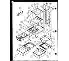 Amana SLD25J-P1116502W refrigerator shelving and drawers (sld25jp/p1116505w) (sld25jp/p1116506w) diagram