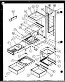 Refrigerator shelving and drawers (sld25jp/p1116505w) (sld25jp/p1116506w)