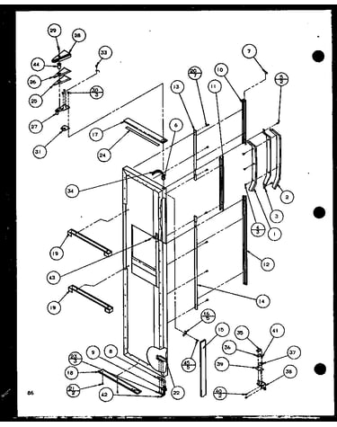 Freezer door (sld22jb/p1116105w) (sld22jb/p1116106w)