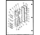 Amana SLD25JP-P1116505W freezer door (sld22jb/p1116105w) (sld22jb/p1116106w) diagram