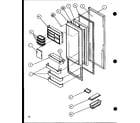 Amana SLD22JB-P1116106W refrigerator door (sld22jb/p1116105w) (sld22jb/p1116106w) diagram