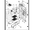 Amana SLD25J-P1116501W freezer shelving and refrigerator light (sld22jb/p1116105w) (sld22jb/p1116106w) diagram