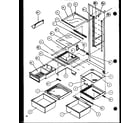 Amana SLD25JB-P1116503W refrigerator shelving and drawers (sld22jb/p1116105w) (sld22jb/p1116106w) diagram