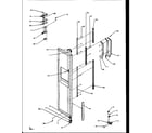 Amana SQD25NBL-P1162402WL freezer door hinge and trim parts diagram