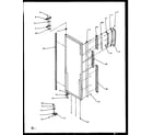 Amana SZD25N2W-P1162426WW refrigerator door hinge and trim parts diagram