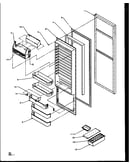 Refrigerator door (sqd22nbl/p1162412wl) (sqd22nbw/p1162412ww) (szd22ng/p1162401wg) (szd22nl/p1162401wl) (szd22nw/p1162401ww) (sqd25nbl/p1162402wl) (sqd25nbw/p1162402ww)