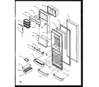 Amana SQD25NBE-P1162402WE refrigerator door (sqd25nbe/p1162402we) diagram