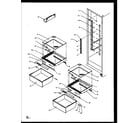 Amana SQD25NBE-P1162402WE refrigerator shelving and drawers (sqd25nbe/p1162402we) diagram