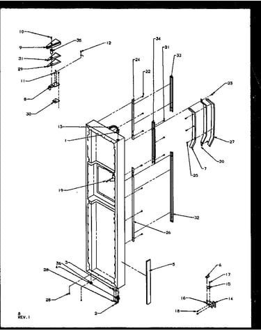 Freezer door hinge and trim parts (szd27nl/p1162404wl) (szd27nw/p1162404ww) (szd27ne/p1162404we) (szd27ne/p1162410we) (szd27nl/p1162410wl) (szd27nw/p1162410ww)