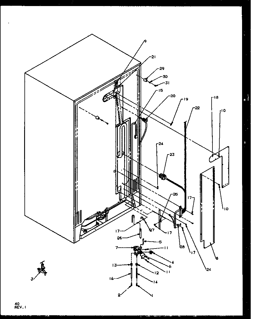 CABINET BACK (SQD25NBL/P1162417WL) (SQD25NBW/P1162417WW) (SQD25NB2L/P1162425WL) (SQD25NB2W/P1162425WW) (SQD25NB2W/P1162430WW) (SQD25NB2L/P1162430WL) (SZD27NL/P1162404WL) (SZD27NW/P1162404WW) (SZD27NE/P1162404WE) (SZD27NE/P1162410WE) (SZD27NL/P1162410WL) (