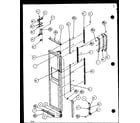 Amana SZD22ML-P1120809WL freezer door hinge and trim parts diagram