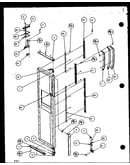 Freezer door hinge and trim parts