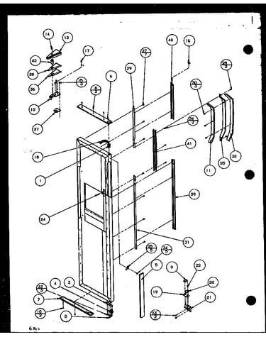 Freezer door hinge and trim parts