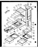 Refrigerator shelving and drawers (szd22ml/p1120809wl) (szd22mw/p1120809ww) (szd22mw/p1120810ww) (szd22ml/p1120810wl) (szd22m2w/p1155004ww) (szd22m2l/p1155004wl) (szd22mbw/p1120811ww) (szd22mbl/p1120811wl) (szd22mbl/p1120812wl) (szd22mbw/p1120812ww) (szd2