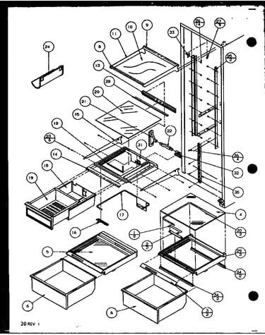 Refrigerator shelving and drawers (szd25ml/p1121007wl) (szd25mw/p1121008ww) (szd25mw/p1121007ww) (szd25ml/p1121008wl) (szd25m2w/p115104ww) (szd25m2l/p115104wl) (szd25mbw/p1121009ww) (szd25mbl/p1121009wl) (szd25mb2w/p1155105ww) (szd25mb2l/p1155105wl) (szd2