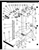 Refrigerator/freezer controls and cabinet parts