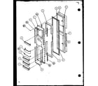 Amana 36511W-P1121603WW freezer door (36521w/p1121601ww) (36528l/p1121602wl) (36511w/p1121603ww) (36518l/p1121604wl) diagram