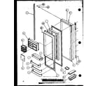 Amana 36511W-P1121603WW refrigerator door (36521w/p1121601ww) (36528l/p1121602wl) (36511w/p1121603ww) (36518l/p1121604wl) diagram