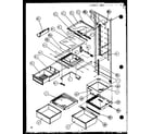 Amana 36795E-P1152603WE refrigerator shelving and drawers diagram