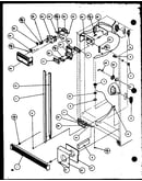 Refrigerator/freezer controls and cabinet part