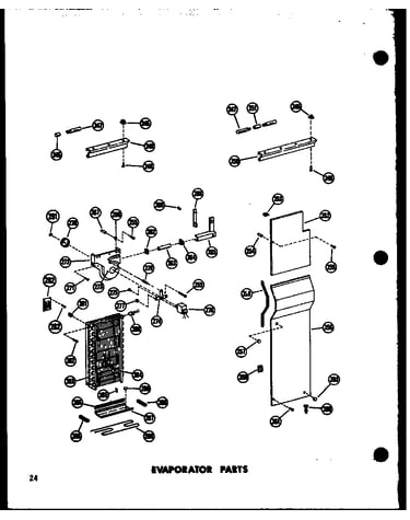 Evaporator parts (sr25w/p60340-29w) (sr25w-c/p60340-29wc) (sr25w-ag/p60340-29wg) (sr25w-a/p60340-29wa) (sd25w-c/p60340-38wc) (sd25w-a/p60340-38wa) (sd25w/p60340-38w) (sd25w-ag/p60340-38wg) (sr22w-c/p60340-31wc) (sr22w-a/p60340-31wa) (sr22w/p60340-31w) (sr