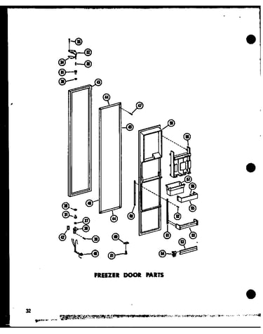 Freezer door parts (sr25w-c/p60340-43wc) (sr25w/p60340-43w) (sr25w-ag/p60340-43wg) (sr25w-a/p60340-43wa) (sd25w-c/p60340-51wc) (sd25w/p60340-51w) (sd25w-ag/p60340-51wg) (sd25w-a/p60340-51wa) (sr22w-ag/p60340-45wg) (sr22w/p60340-45w) (sr22w-a/p60340-45wa)