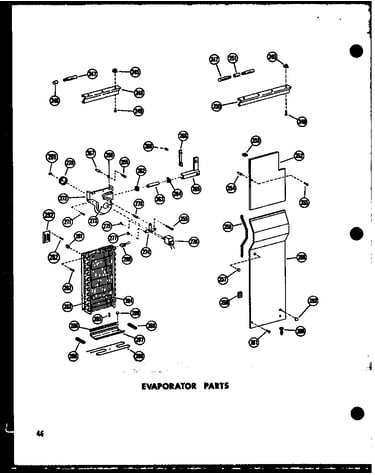 Evaporator parts (sr25w-c/p60340-43wc) (sr25w/p60340-43w) (sr25w-ag/p60340-43wg) (sr25w-a/p60340-43wa) (sd25w-c/p60340-51wc) (sd25w/p60340-51w) (sd25w-ag/p60340-51wg) (sd25w-a/p60340-51wa) (sr22w-ag/p60340-45wg) (sr22w/p60340-45w) (sr22w-a/p60340-45wa) (s