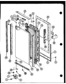 Lower freezer door assembly