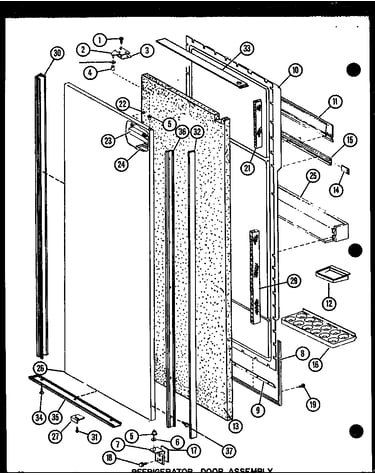 Refrigerator door assembly