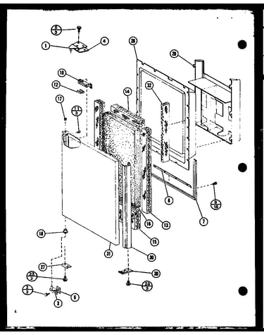Upper freezer door assembly