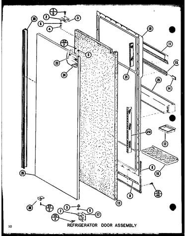 Refrigerator door assembly (2599iw/p7731404w)