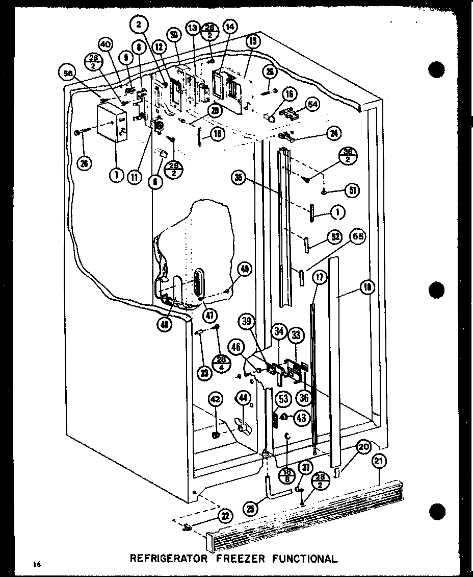 Refrigerator freezer functional