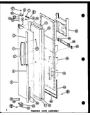 Freezer door assembly (sli22g/p7745507w) (sli22gl/p774550wl) (sl22g/p7745508w) (sl22gl/p7745508wl) (sl25gl/p7745509wl) (sl25g/p7745509w) (sli25g/p7745510w) (sli25gl/p7745510wl)