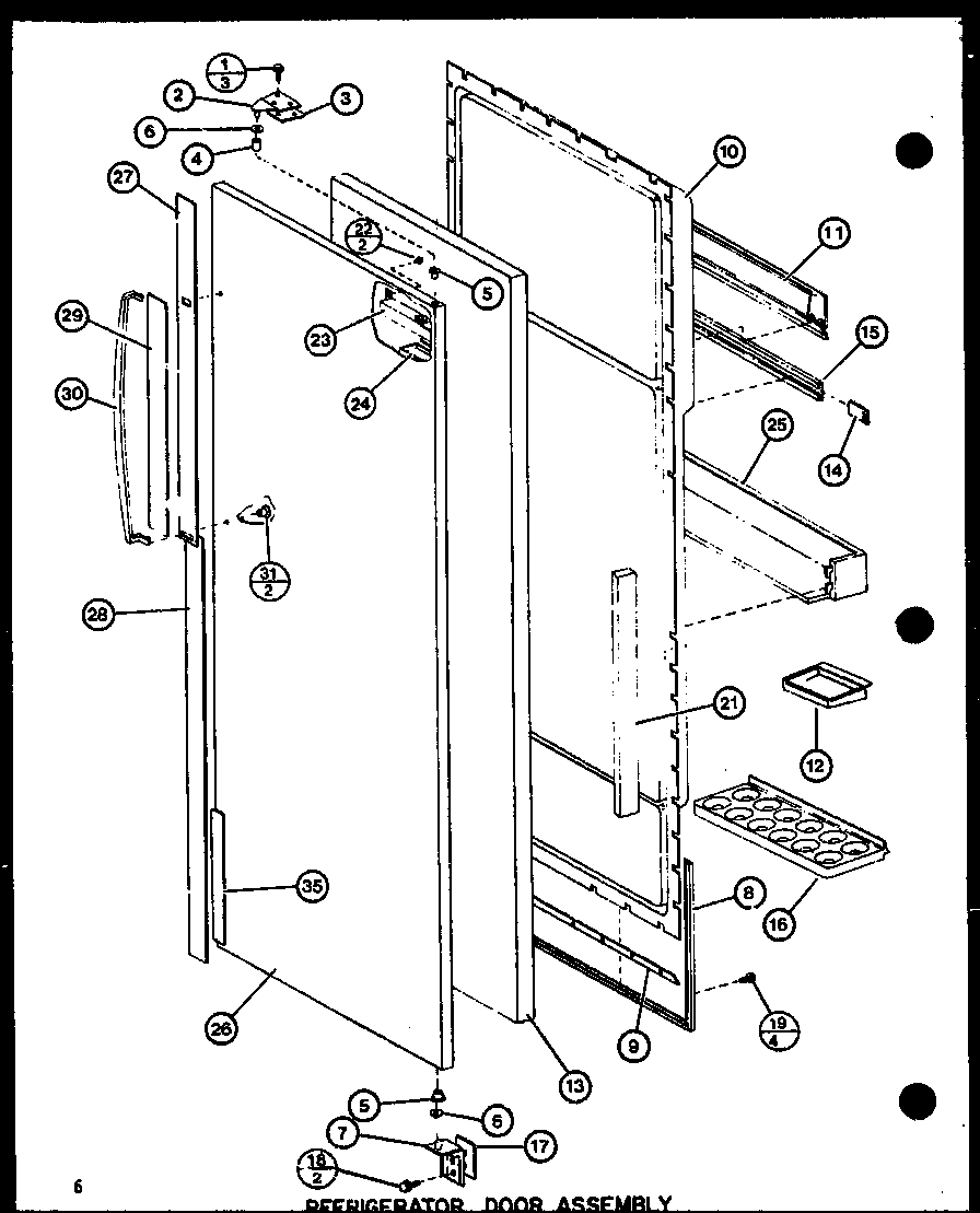 REFRIGERATOR DOOR ASSEMBLY (SLI22G/P7745507W) (SLI22GL/P774550WL) (SL22G/P7745508W) (SL22GL/P7745508WL) (SL25GL/P7745509WL) (SL25G/P7745509W) (SLI25G/P7745510W) (SLI25GL/P7745510WL)