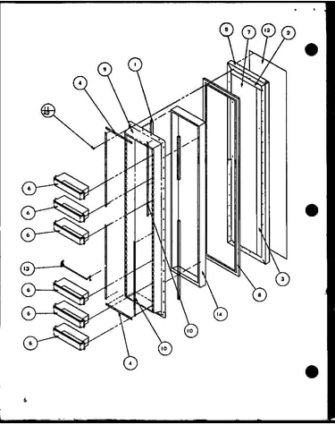Freezer door (sx25h/p7836005w) (sxp25h/p7836006w) (sx22h/p7836015w) (sxp22h/p7836016w) (sxp25h/p7836034w)
