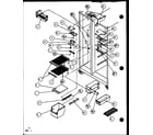 Amana SXP25H-P7836034W freezer shelving and refrigerator light (sx25h/p7836005w) (sxp25h/p7836006w) (sx22h/p7836015w) (sxp22h/p7836016w) (sxp25h/p7836034w) diagram