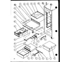 Amana SXP22H-P7836016W refrigerator shelving and drawers (sx25h/p7836005w) (sxp25h/p7836006w) (sx22h/p7836015w) (sxp22h/p7836016w) (sxp25h/p7836034w) diagram