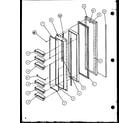 Amana SC25H-P7836004W freezer door (sc19h/p7804504w) diagram