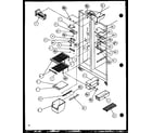 Amana SC25H-P7836004W freezer shelving and refrigerator light (sc19h/p7804504w) diagram
