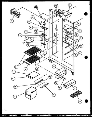 Freezer shelving and refrigerator light (sc19h/p7804504w)