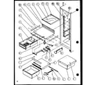 Amana SC25H-P7836004W refrigerator shelving and drawers (sc19h/p7804504w) diagram