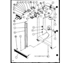 Amana SC22H-P7836014W refrigerator/freezer door controls and cabinet parts (sc19h/p7804504w) diagram
