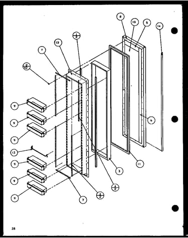 Freezer door (sc22h/p7836014w) (sc25h/p7836004w)