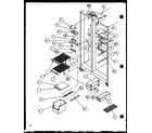 Amana SC25H-P7836004W freezer shelvinng and refrigerator light (sc22h/p7836014w) (sc25h/p7836004w) diagram