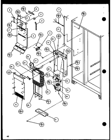 Evaporator and air handling (sc22h/p7836014w) (sc25h/p7836004w)