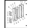 Amana SLM25H-P7836010W freezer door (sl25h/p7836008w) (slm25h/p7836010w) diagram