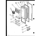 Amana SLM25H-P7836010W refrigerator door (sl25h/p7836008w) (slm25h/p7836010w) diagram