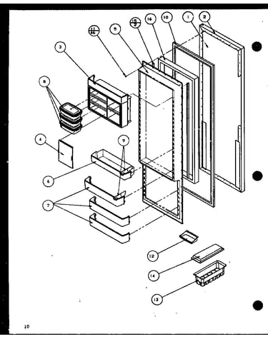 Refrigerator door (sl25h/p7836008w) (slm25h/p7836010w)