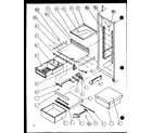 Amana SLM25H-P7836010W refrigerator shelving and drawers (sl25h/p7836008w) (slm25h/p7836010w) diagram