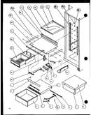 Refrigerator shelving and drawers (sl25h/p7836008w) (slm25h/p7836010w)